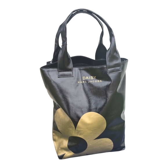 Marc Jacobs Daisy Tote Bag Women’s Cute Black Gold Stylish Patent Leather New - Picture 4 of 16